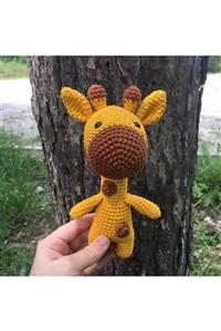 USTAHOBİEVİ Amigurumi Sevimli Minik Zürafa Organik Örgü Oyuncak