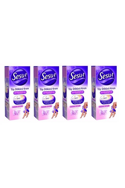 Sesu Hassas Ciltler  Tüy Dökücü Krem 40 ml 4 lü
