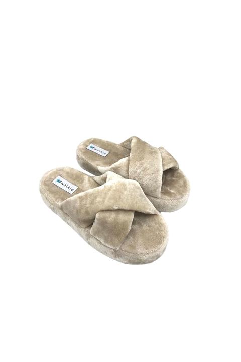 walkie Cross Bej Kadın Ev Terliği