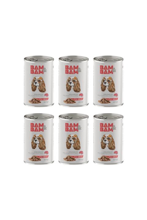 BAM&BAM Bam Bam Sığır Etli Yetişkin Köpek 400 gr Soslu 6'lı Paket