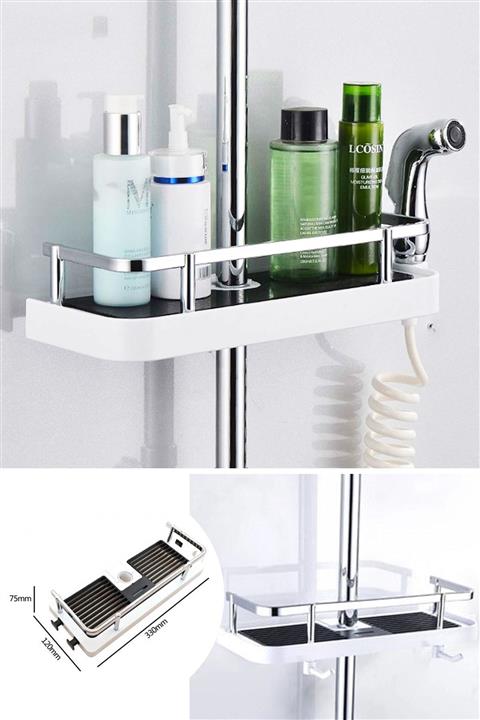 Arsimo Lux Banyo Duş Organizer Sabunluk Metalik Korumalı