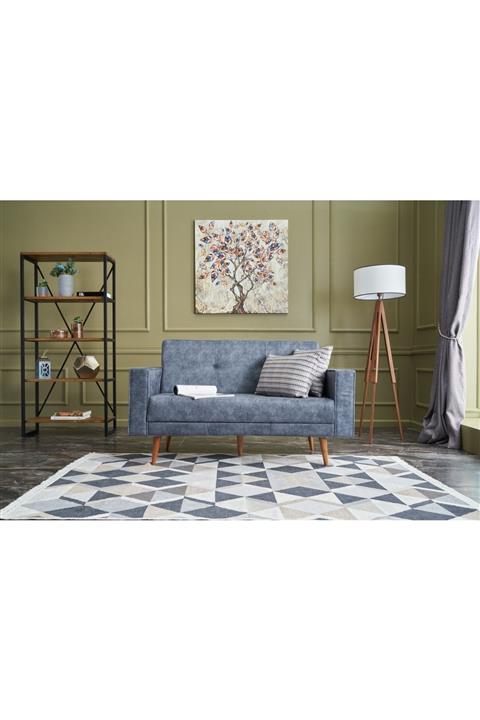 Evdebiz Dublin Yataklı Ikili Koltuk Mavi