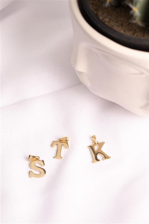 YAVUZ KUYUMCULUK Altın Kolye Uç Harfler