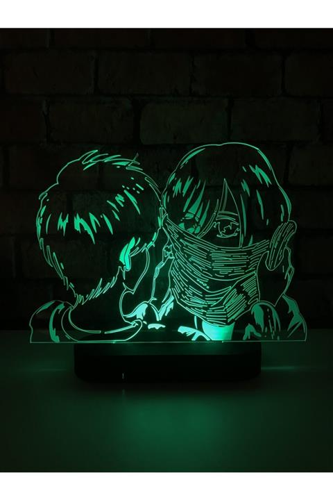PETRADESIGN Attack On Titan Mikasa&eren Masa Lambası