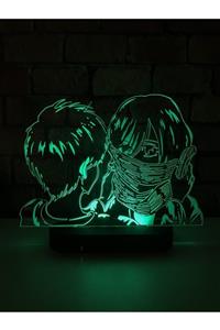 PETRADESIGN Attack On Titan Mikasa&eren Masa Lambası