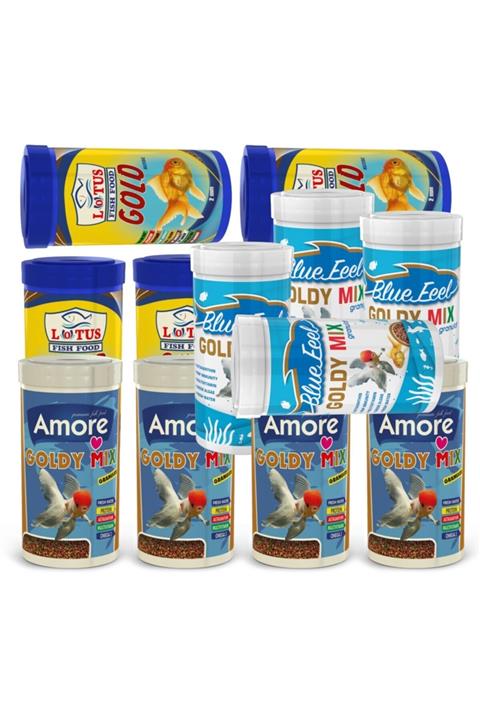 AMORE Gold Mix 4x250ml + Bluefeel Goldy Mix 4x250ml + Lotus Gold Natural 4x250ml Kutu