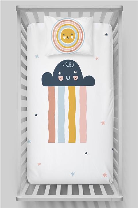 Tuğba Kuğu Pure Baby Serisi Organik Pamuk Saten Lastikli Çarşaf Seti  80x140