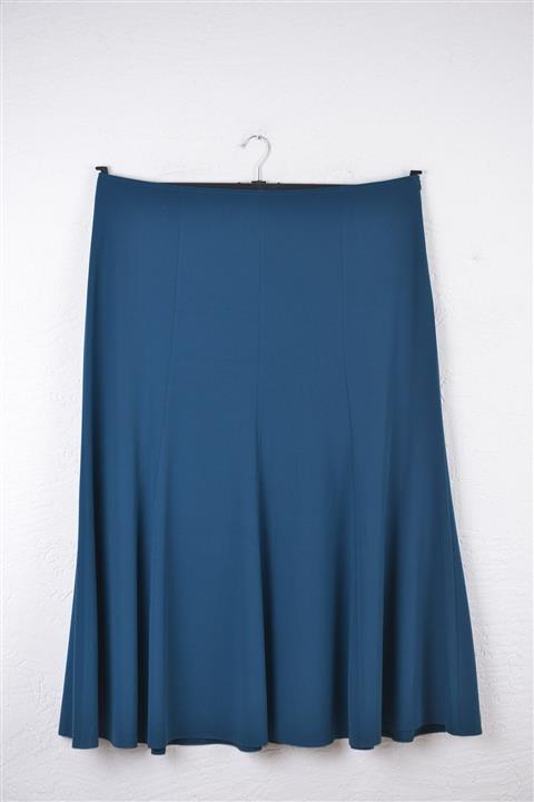 TRENDPARK Kadın Petrol Kloş Kumaş Etek