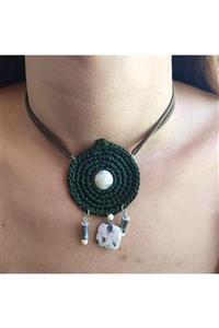 Handmade By HLY El Örgüsü Choker Kolye