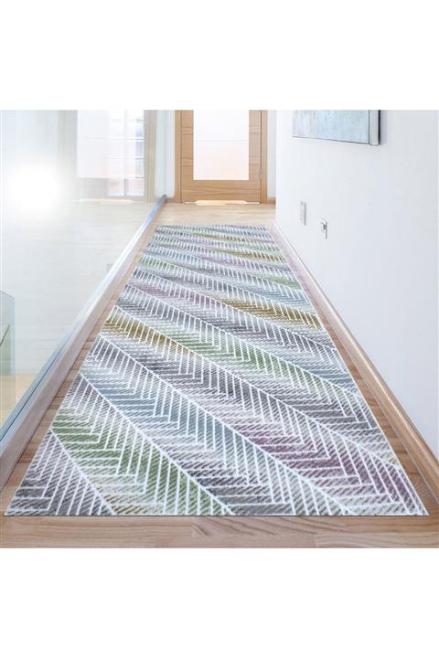 Merinos Evrest Gold 18011 Çok Renkli 80x500 Cm Kesme Yolluk Halı