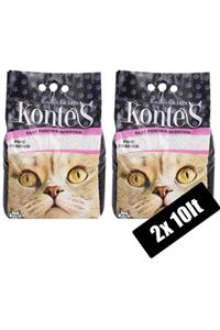 BY KONTES Baby Powder Kokulu Bentonit Kedi Kumu 10 Ltx2 Paket