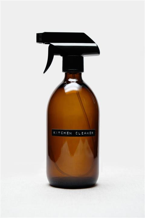 TriChi Design 500ml Amber Cam Sprey Şişe Retro Tasarım 3d Etiket Kitchen Cleaner