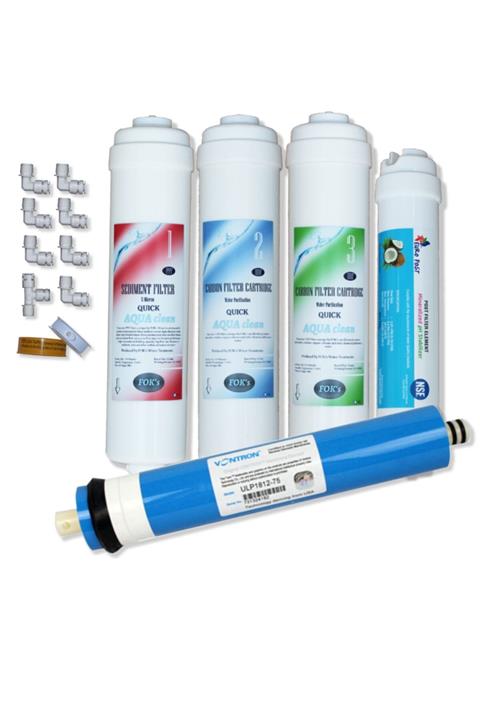 Aqua Clean Ihlas Aura Cebilon Plus Ve Tüm Inline Su Arıtma Cihazlar Için Filtre Seti- Nsf'li Membran - 5'li Set