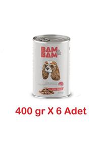 BAM&BAM Sığır Etli Soslu Yetişkin Köpek Konservesi 400 gr X 6 Adet