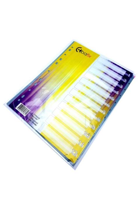 Bafix A4 Seperatör 1-12 Renkli Plastik