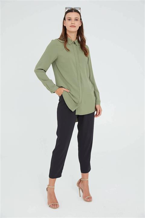 Nihan Gömlek Haki Kadın