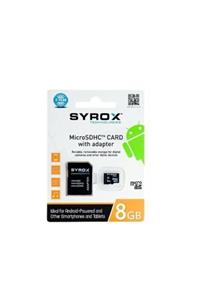 SUNTECNO Syrox 8 Gb Micro Sd Card Hafıza Kartı Adaptörlü Mc8