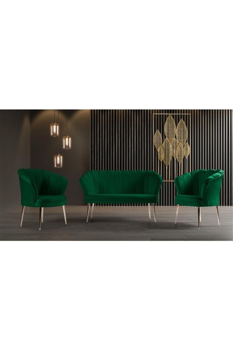 MOSA Mobilya Papatya Çay Seti Koltuk Takımı 2+1+1 Balkon Mutfak Bahçe Ofis