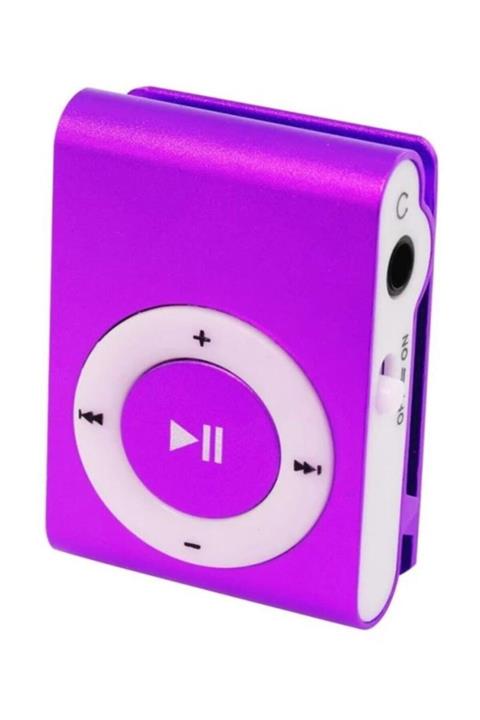 Rebber Kulaklık Hediyeli 8Gb Sd Kartlı Mp3 Çalar,Müzik Kutusu-Mor