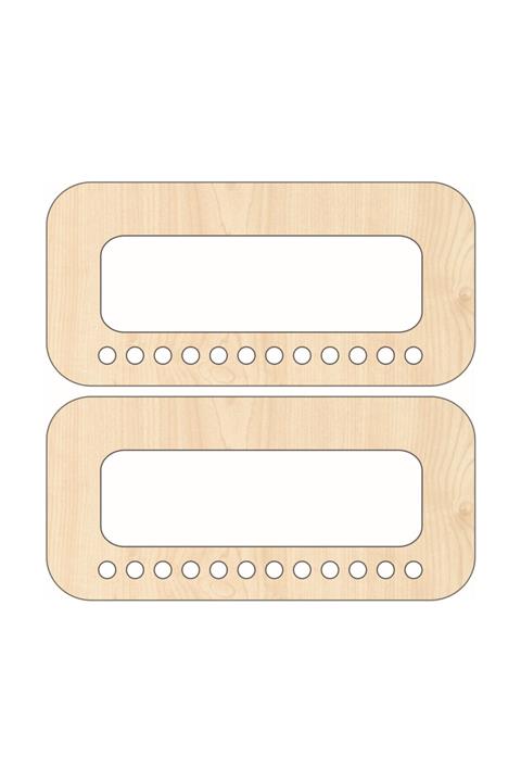 saray lazer Toptan Ahşap Çanta Kulp Model 4 - 20x10 - Akçaağaç - 24 Çift