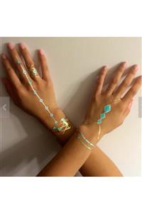 aksuticaret Metallic Tattoo - Metalik Geçici Dövme Şablonu