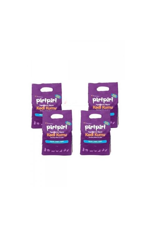 TEKNOPARS Eczacıbaşı Pisipisi Ince Taneli Kedi Kumu 10 Kg (12 Lt) X 4 Adet