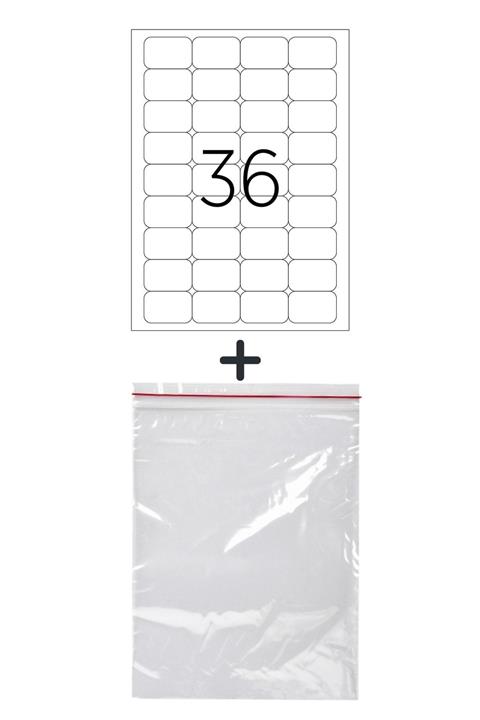 İhtiyaç Limanı 45x35 Mm Yapışkanlı Etiket 36 Adet+23x31 Kilitli Şeffaf Naylon Torba 36 Adet Ambalaj Seti