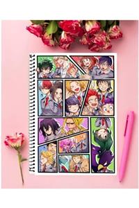 AYAŞLI KIRTASİYE Boku No Hero Academy Anime  1 Adet Özel Tasarım A5 Boyutu 15*21 cm Telli Çizgisiz Defter