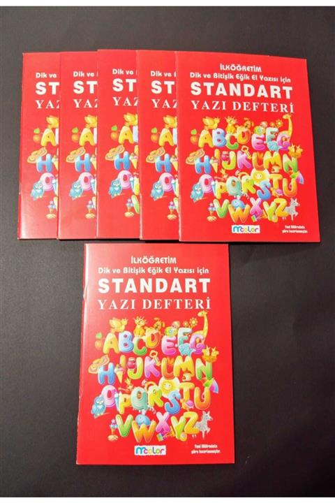mcolor 1.sınıf Harf Örnekli Standart Güzel Yazı Defteri 6 Lı Set A5 Boyutunda