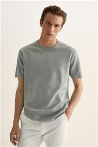 Massimo Dutti Erkek Kısa Kollu Pamuklu Triko T-Shirt 00917423