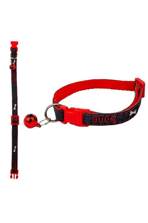 Ans Kot Desenli Kedi Boyun Tasması Kırmızı
