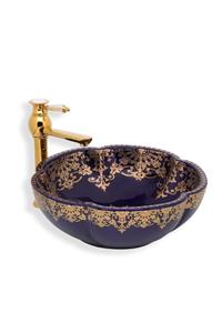 EVA BANYO Lena Tezgah Üstü Lavabo Lacıver&gold E-6010