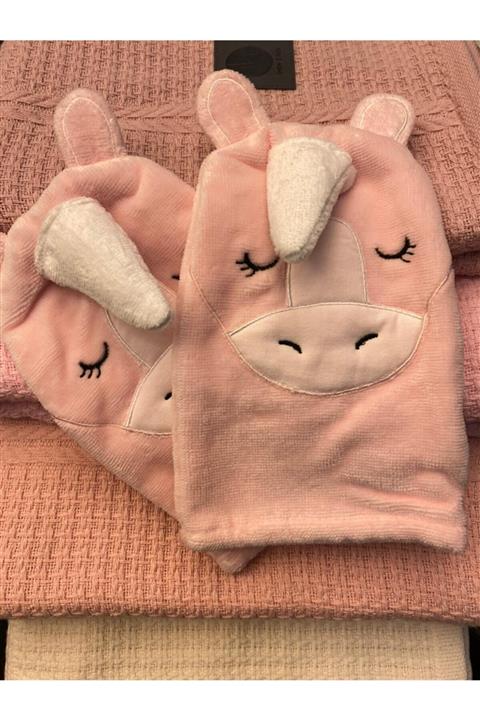 IKI BABY AND KIDS Ikı %100 Pamuk Pembe Havlu Kese 1 Adet