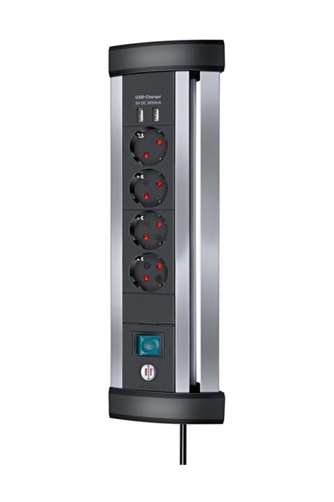 Brennenstuhl Premium Alu-office-line Serisi 4 Soketli 2 X Usb 3.1a 1.8 Metre Uzatma Priz