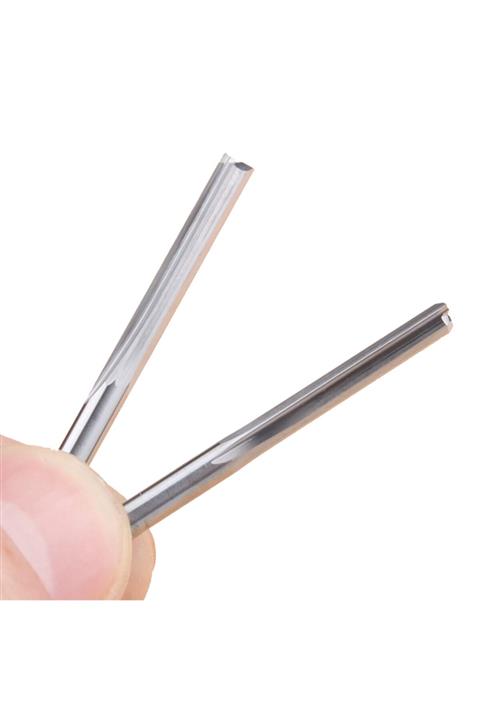 Hozly 2 Ağızlı 3.175mm Düz Freze, Karbür Cnc Freze Ucu, Kesici Takım, 2 Flute Straight End Mill - Carbide