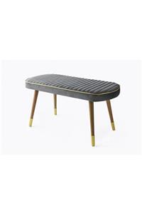 Morfoni 100 Cm Gold Detaylı Yemek Odası Mutfak Balkon Bench