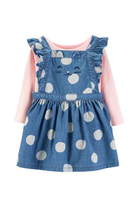 Carter's Mavi Kız Bebek Bahçıvan Set