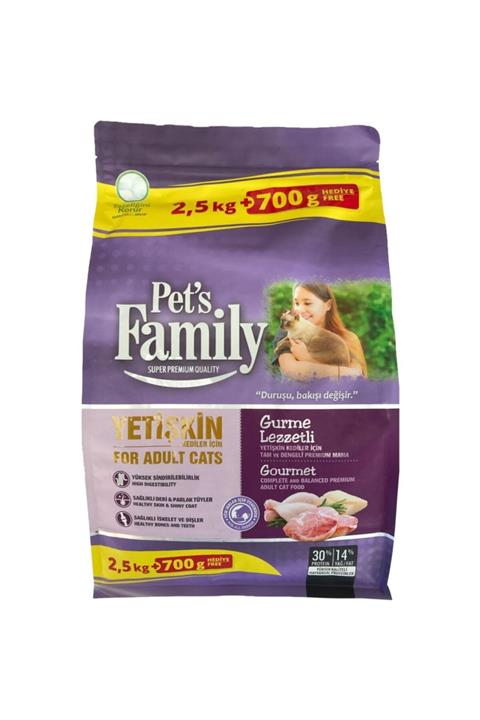 Pets Family Premium Gurme Lezzetli Yetişkin Kedi Maması 3200 G