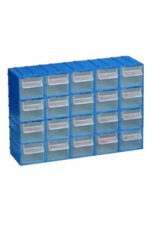 Badem10 Organizer Alet Takım Çantası Hobi Kutusu Set 4 Mavi