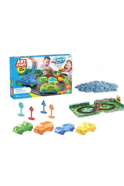 Art Craft Dede & Oyun Kumu Ürünleri - Arabalar Seti Kinetik Oyun Kumu
