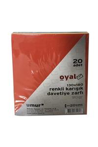 Oyal Davetıye Zarfı 130x180 90gr.renklı Karısık