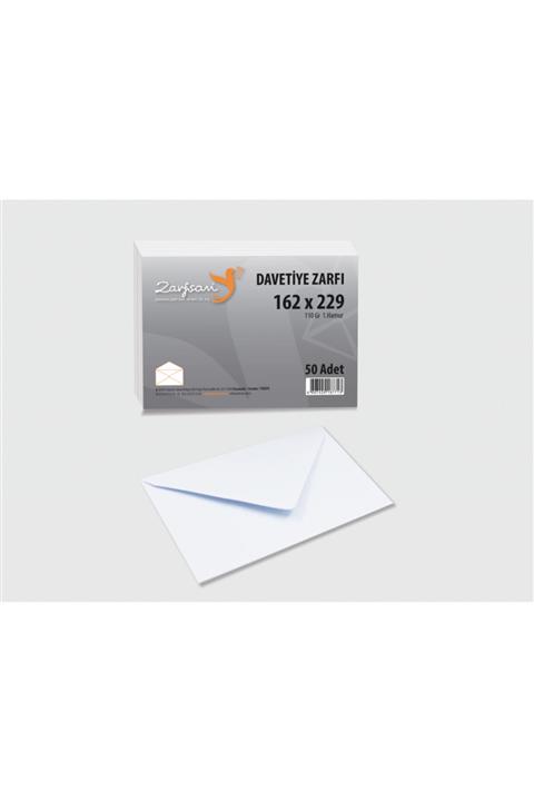 Zarfsan Davetiye Zarfı 16,2x22,9 Cm 110 Gr 1.hamur 50 Adet