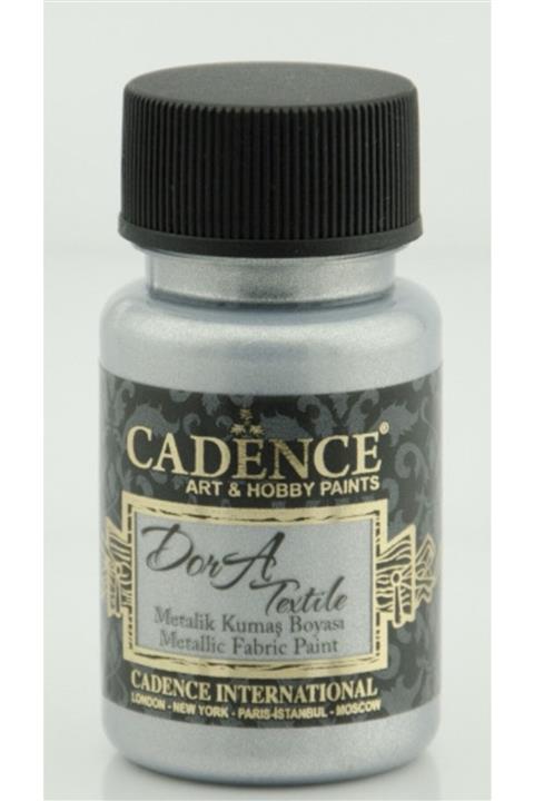 Cadence Metalik Kumaş Boyası Gümüş 50 Ml