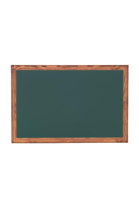 Chalky 100x130 cm Kara Tahta Ahşap Çerçeveli - Tebeşir Yazı Tahtası - Yeşil