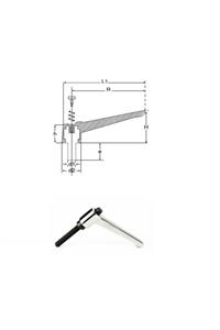 YİSA Yükseklik-50 En-17 Civata-m-5 Metal Sustalı Kol Civatalı Krom Kaplı-25 Ad.