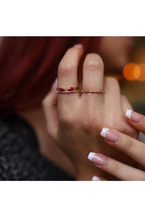 ByGoldenHouse Ikili Damla Yüzük Kombin