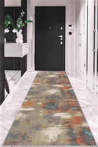 NeluxHome Makinede Yıkanır Kaymaz Tabanlı Vintage Kesme Yolluk Ar644