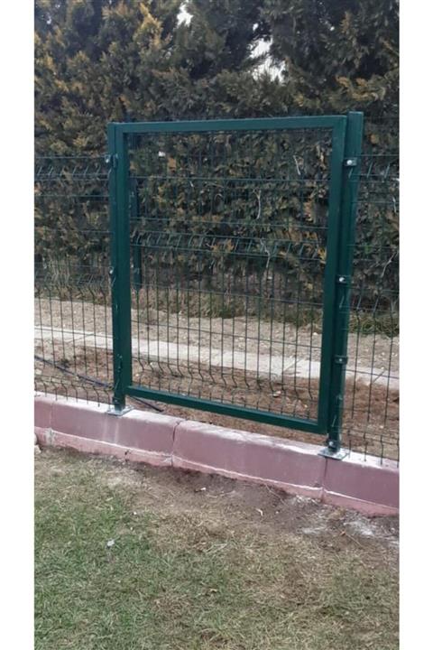 Mekser Tel Örgü Panel Çit Kapı Yeşil Açılır Kapı, Sağ Iç Panel Kapı, Bahçe Kapısı 1,5 Metre *2 Metre