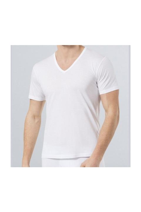 Mısırlı 12'li Modal V Yaka Fanila Erkek t-shirt