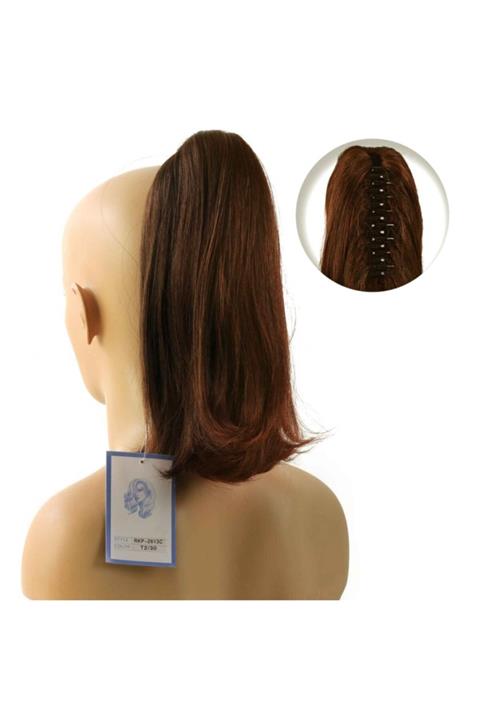 AYTUĞ PERUK Düz Mandallı Kuyruk / Kestane Kızıl / Kısa / Rkp2613c - T2.30